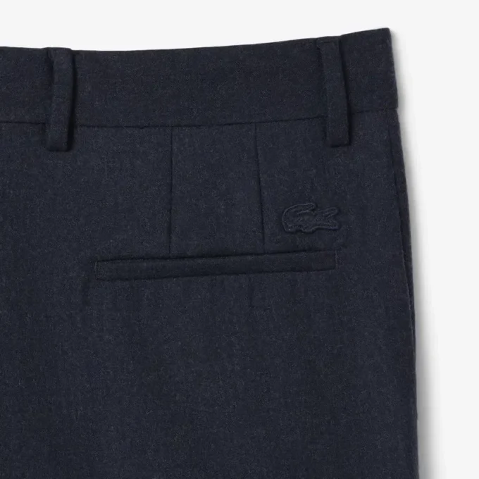 Herrenhose aus gefilzter Wolle mit gerader Passform