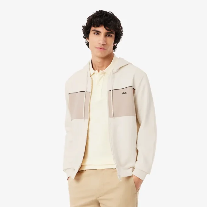 Hoodie mit Reißverschluss und Farbblock-Design