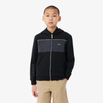 Hoodie mit Reißverschluss und Farbblock-Design