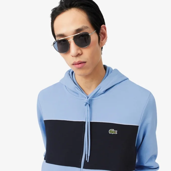 Hoodie mit Reißverschluss und Farbblock-Design
