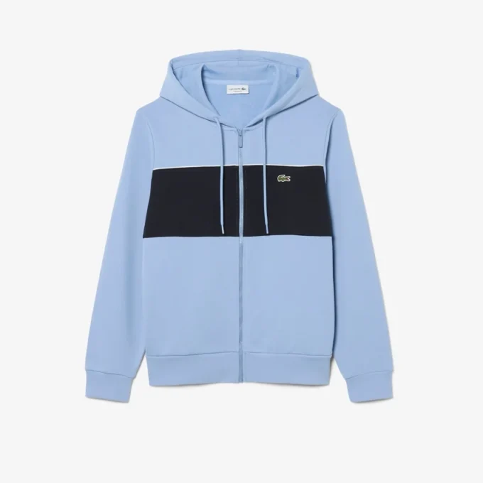 Hoodie mit Reißverschluss und Farbblock-Design