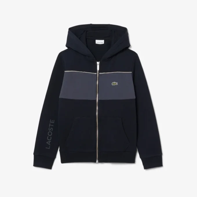 Hoodie mit Reißverschluss und Farbblock-Design