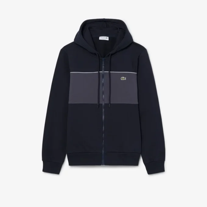 Hoodie mit Reißverschluss und Farbblock-Design