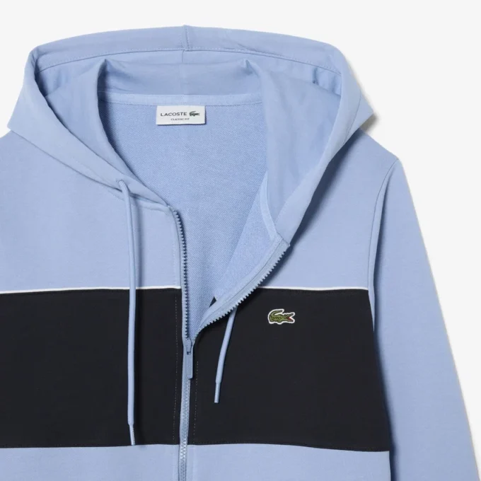 Hoodie mit Reißverschluss und Farbblock-Design