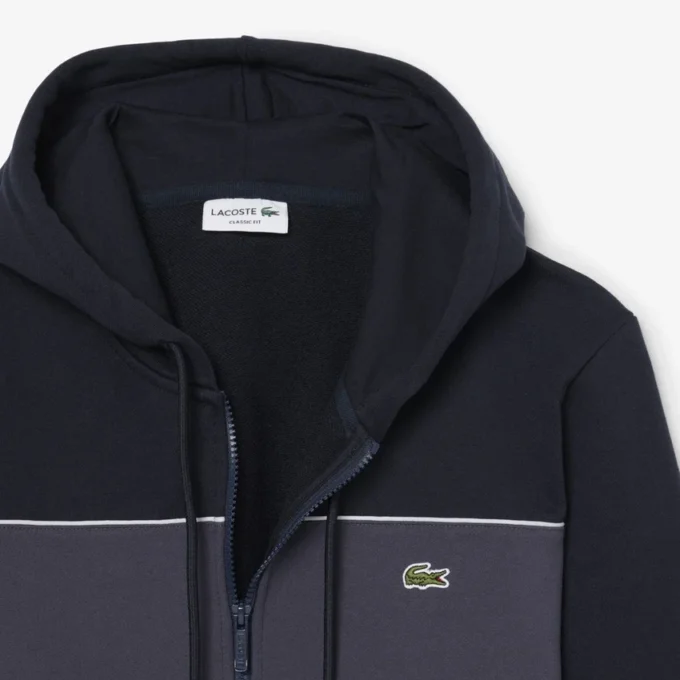 Hoodie mit Reißverschluss und Farbblock-Design
