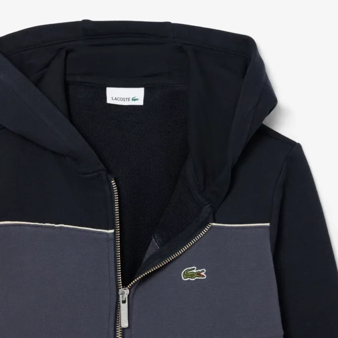 Hoodie mit Reißverschluss und Farbblock-Design