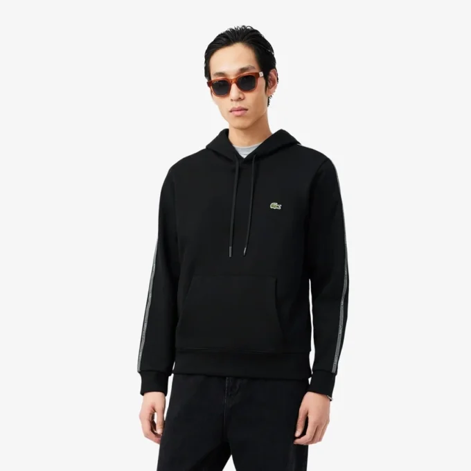 Hoodie mit Reißverschluss und Logo-Streifen