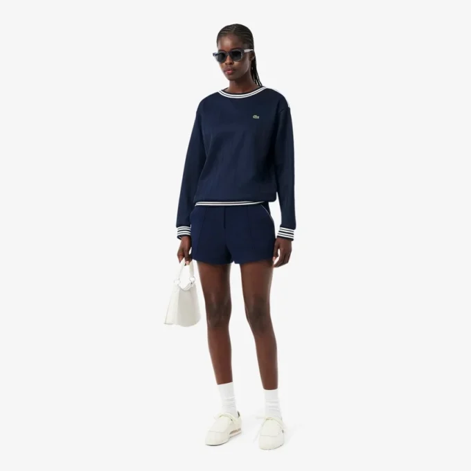 In Frankreich hergestelltes Sweatshirt mit U-Boot-Ausschnitt
