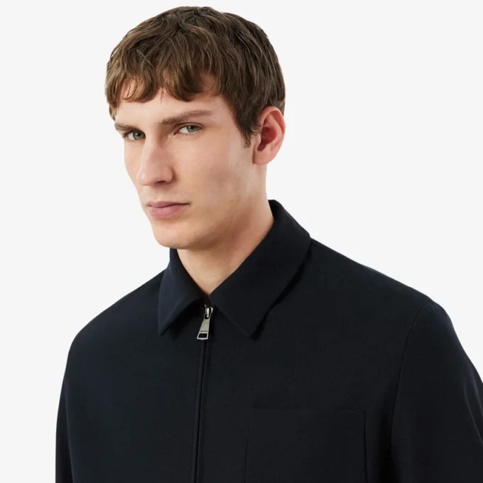 Jacke aus Wollmisch-Twill