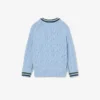 Jungen-Pullover aus Baumwolle und Wolle mit Rundhalsausschnitt