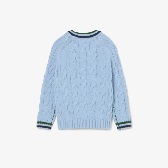 Jungen-Pullover aus Baumwolle und Wolle mit Rundhalsausschnitt