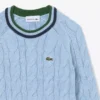 Jungen-Pullover aus Baumwolle und Wolle mit Rundhalsausschnitt