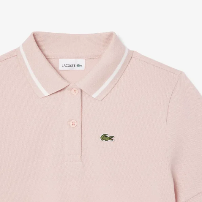 Kinder-Piqué-Poloshirt mit Falten am Rücken