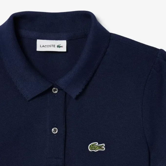 Kinder-Poloshirt mit gewelltem Kragen aus Mini-Piqué