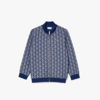 Kinder-Sweatshirt mit hohem Kragen und Reißverschluss „Paris Monogram“