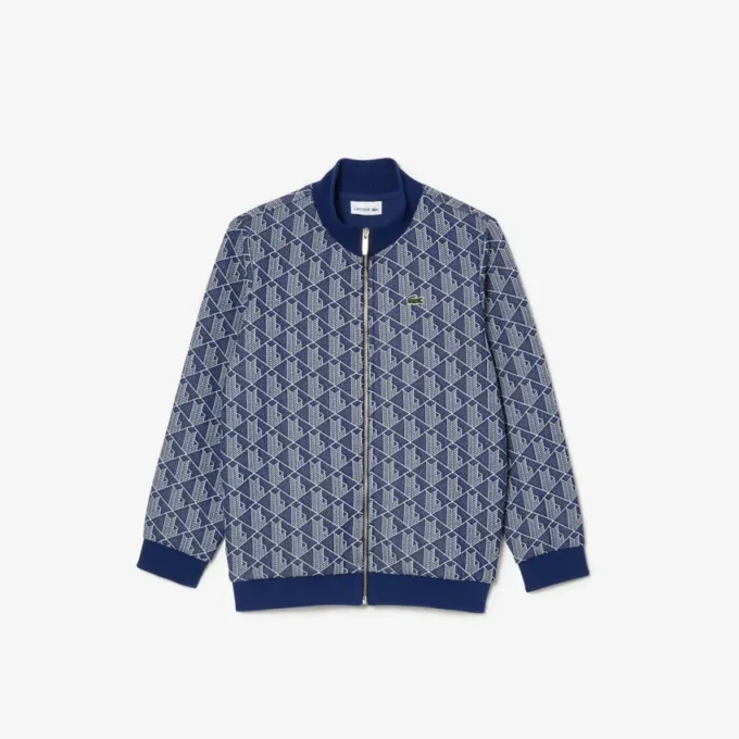Kinder-Sweatshirt mit hohem Kragen und Reißverschluss „Paris Monogram“