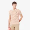 Klassisch geschnittenes gestreiftes Petit Piqué-Poloshirt