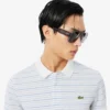 Klassisch geschnittenes gestreiftes Petit Piqué-Poloshirt