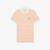 Klassisch geschnittenes gestreiftes Petit Piqué-Poloshirt