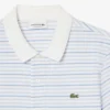 Klassisch geschnittenes gestreiftes Petit Piqué-Poloshirt