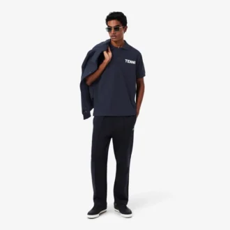 Klassisch geschnittenes Petit-Piqué-Poloshirt mit Aufdruck