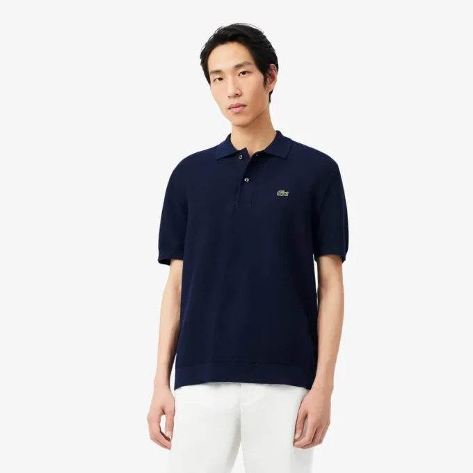 Klassisch geschnittenes Strick-Poloshirt