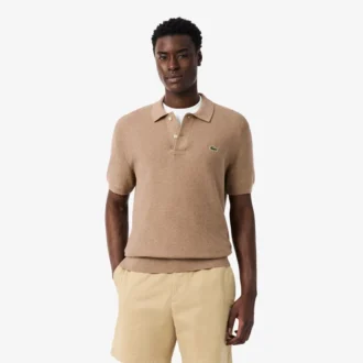 Klassisch geschnittenes Strick-Poloshirt