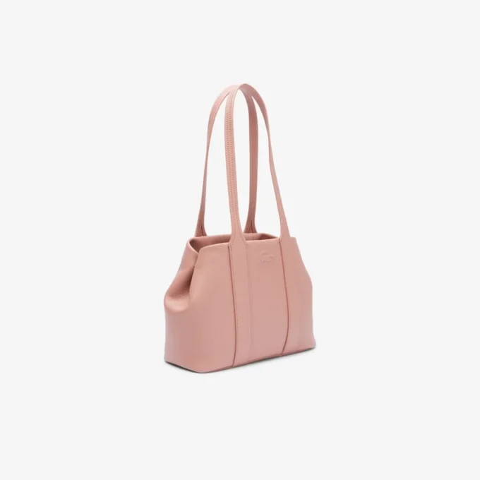 Kleine City Court-Tasche aus genarbtem Leder