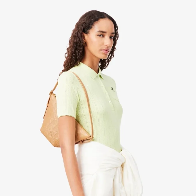 Kleine Maheki Hobo-Tasche aus geprägtem Leder