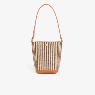 Kleine Sommer-Raffia-Beuteltasche