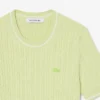 Kurzärmeliger Pullover mit Zopfmuster