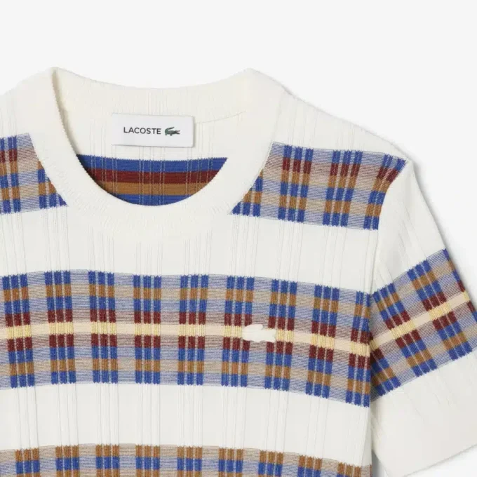 Kurzärmeliger Rippstrickpullover für Damen