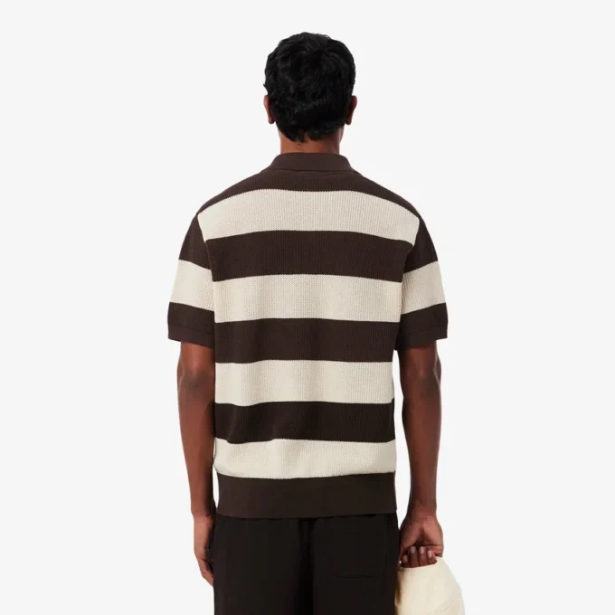Kurzärmeliges, gestreiftes Poloshirt mit Polokragen