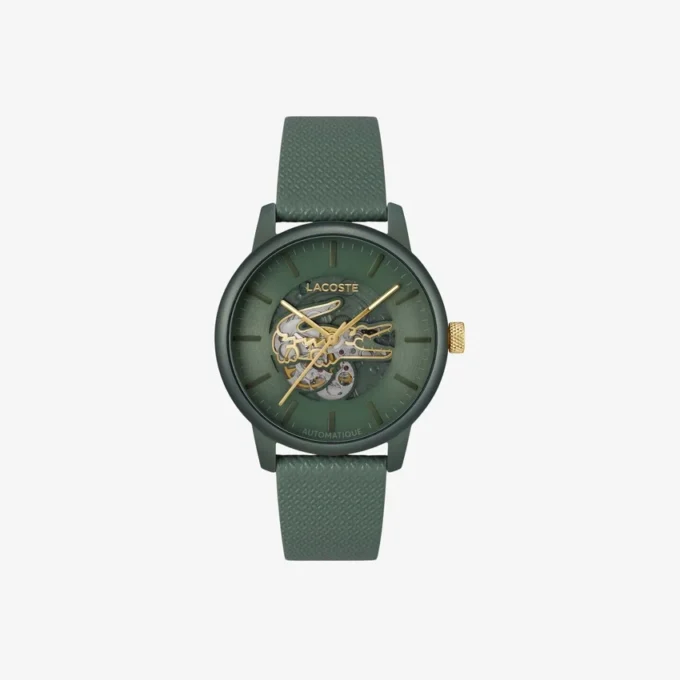 Lacoste.12.12 Automatikuhr aus Leder