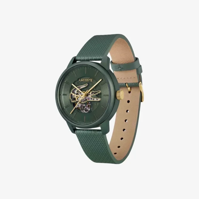 Lacoste.12.12 Automatikuhr aus Leder
