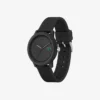 Lacoste.12.12 Uhr mit schwarzem Silikonarmband