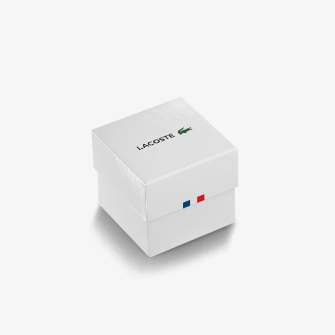 Lacoste.12.12 Uhr mit schwarzem Silikonarmband