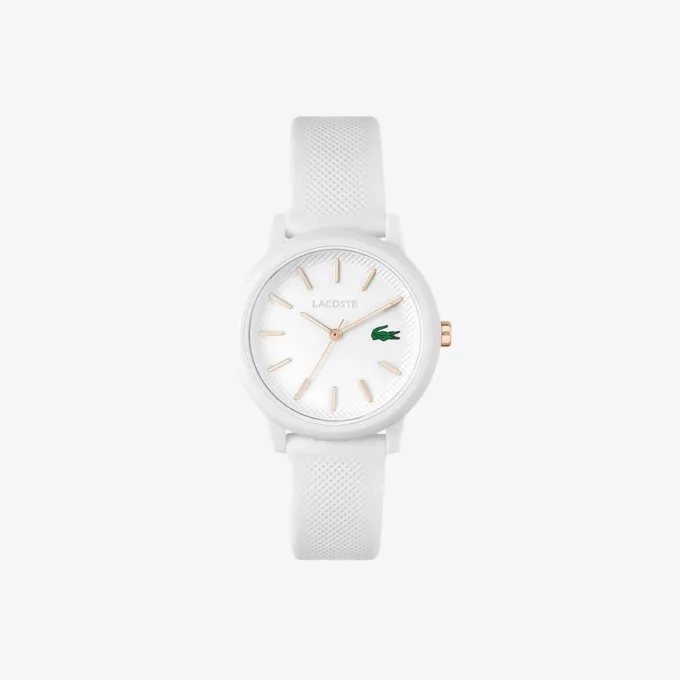 Lacoste.12.12 Uhr mit weißem Silikonarmband