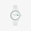 Lacoste.12.12 Uhr mit weißem Silikonarmband