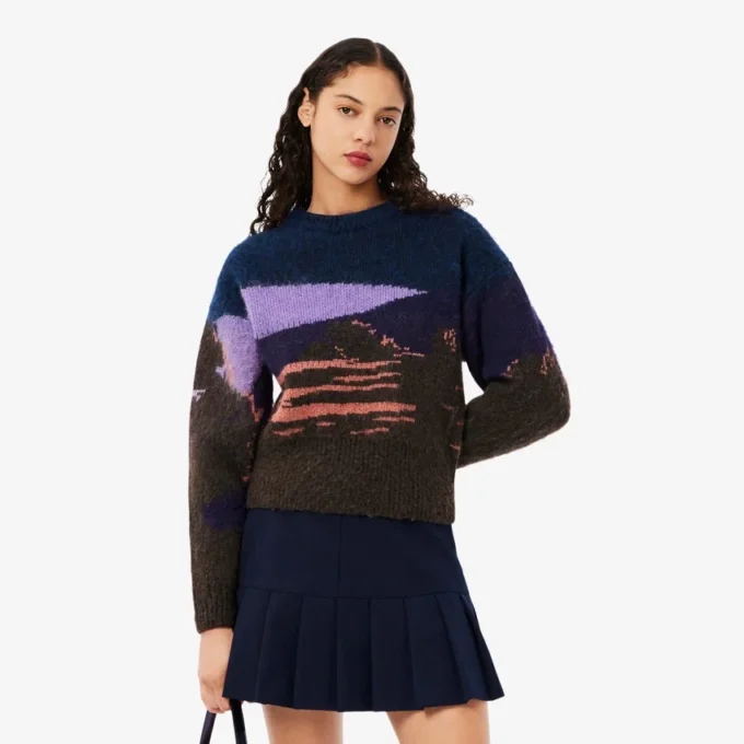 Landscape-Wollpullover für Damen
