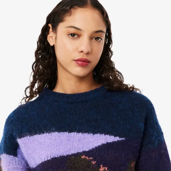 Landscape-Wollpullover für Damen