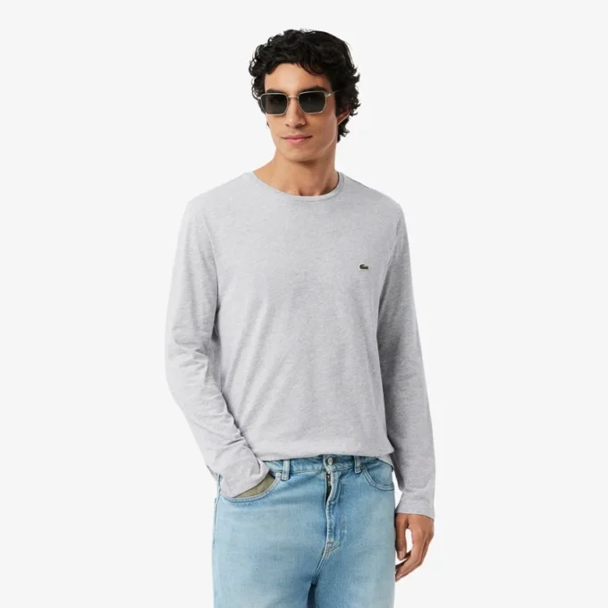 Langarm-T-Shirt aus Pima-Baumwolle für Herren