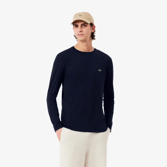 Langarm-T-Shirt aus Pima-Baumwolle für Herren
