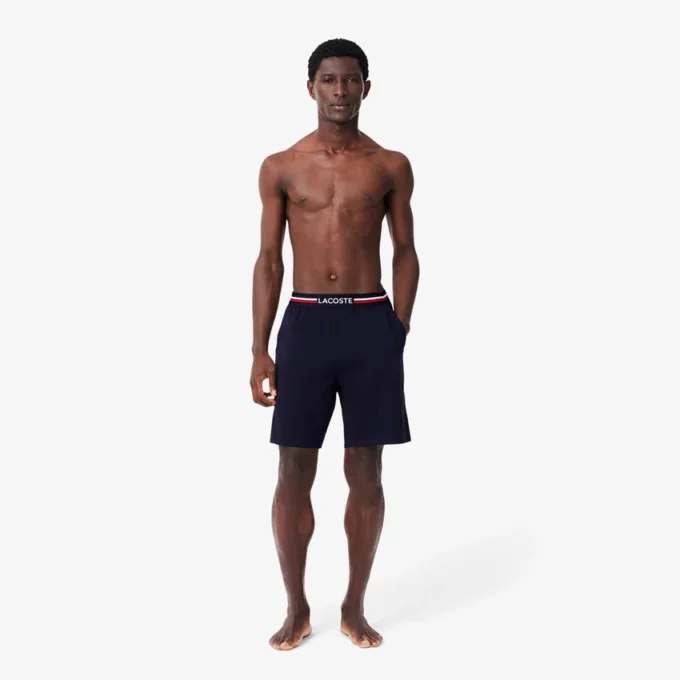 Lange Boxershorts für Herren mit gestreiftem Bund