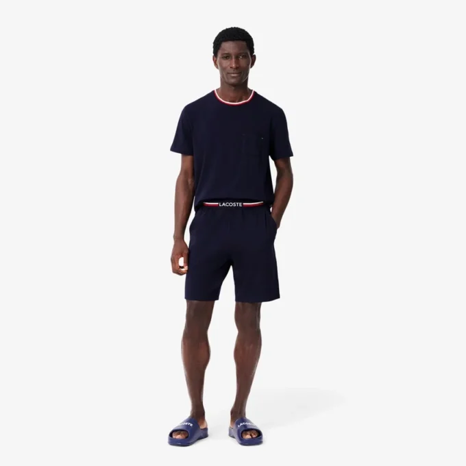 Lange Boxershorts für Herren mit gestreiftem Bund