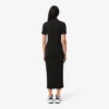 Langes Poloshirt aus gerippter Baumwolle für Damen