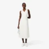Langes, ärmelloses Plisseekleid