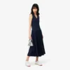 Langes, ärmelloses Plisseekleid