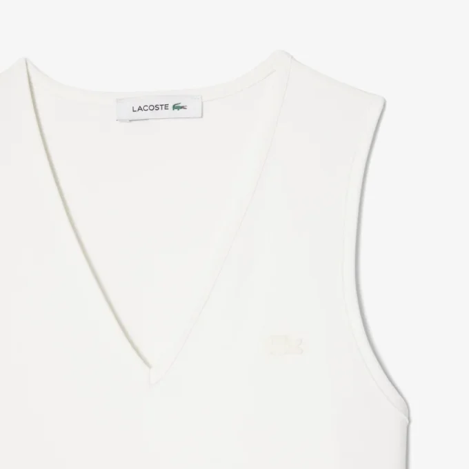 Langes, ärmelloses Plisseekleid