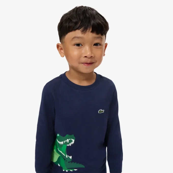 Langärmliges Baumwoll-T-Shirt für Jungen